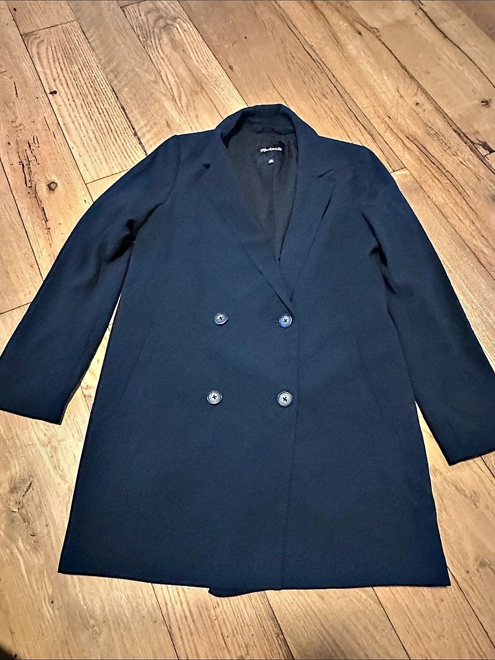 Madewell Caldwell Double-Breasted Blazer Black XS